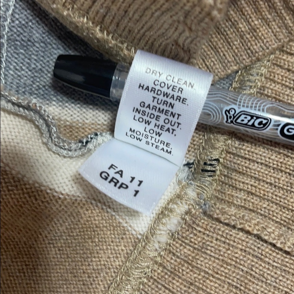 ST. JOHN 100%Wool Striped Open Front Cardigan/Wrap - Picture 9 of 9